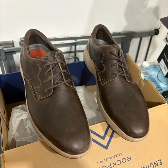 Rockport Men's Dark Brown Oxfords size 10.5 New in Box - Picture 6 of 7